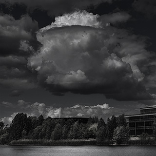 ID610 Bedfont Cumulus over Lake by Nicholas M Vivian